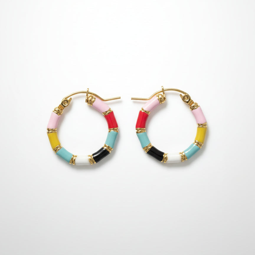 Aros de acero inoxidable con diseño moderno – Hipoalergénicos y resistentes al agua #11 -Hilma Studio-