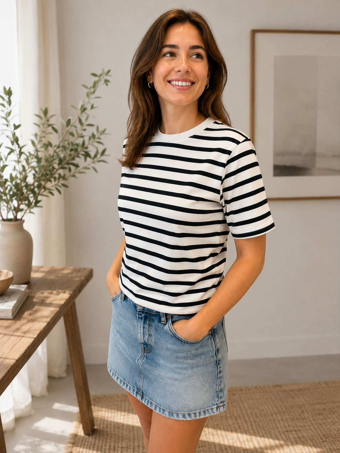 Women's T-shirt "Navy -Hilma Studio-