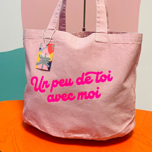 Bolsa de tela vaquera (denim) resistente y reutilizable con diseño moderno – Studio Hilma