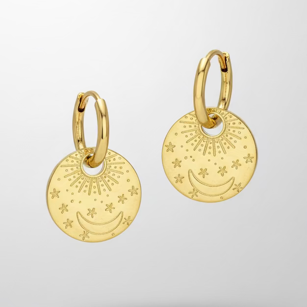 Aros de acero inoxidable con diseño moderno – Hipoalergénicos y resistentes al agua #16 -Hilma Studio-