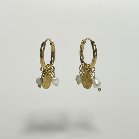 Aros de acero inoxidable con diseño moderno – Hipoalergénicos y resistentes al agua #14 -Hilma Studio-