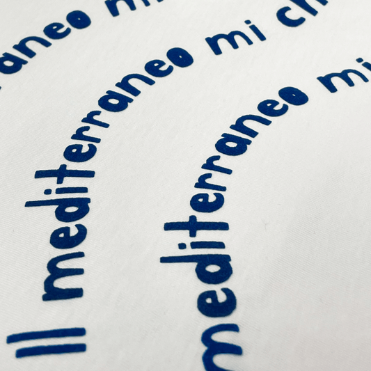 Camiseta boxy "Il mediterraneo mi chiama" -Hilma Studio-