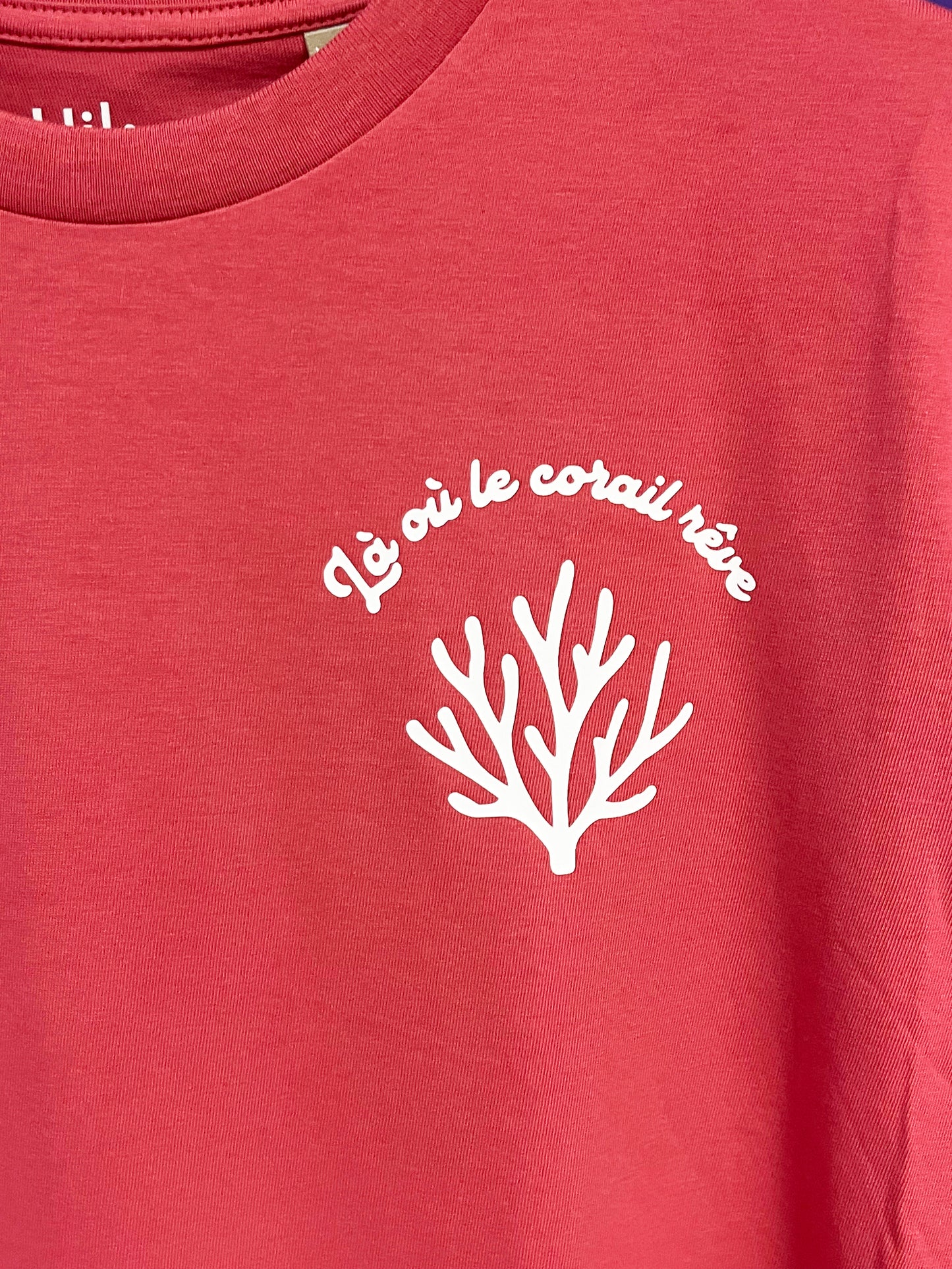 Camiseta unisex de algodón corte unisex color pink folk con mensaje positivo – Hilma studio