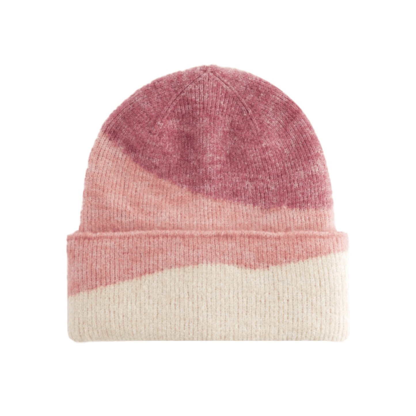 gorro de poliéster reciclado rosa y vainilla diseño colorido Studio Hilma