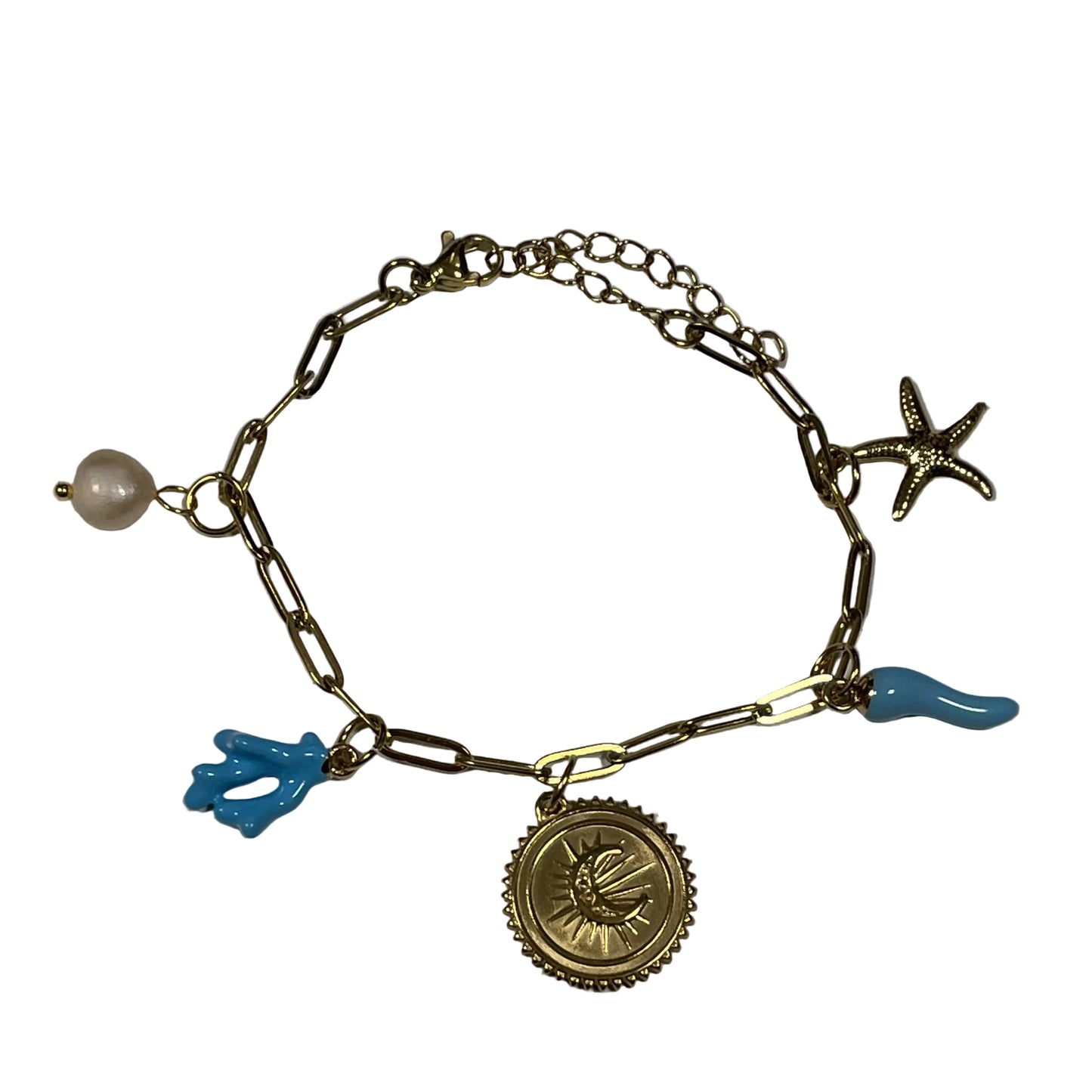 Pulsera de acero inoxidable con charms decorativos diseño creativo Studio Hilma