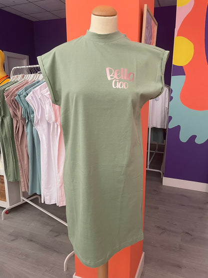 Vestido cuello tortuga (Outlet) "Bella Ciao" -Hilma Studio-